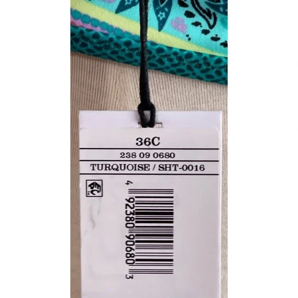 NWT Shade & Shore Boho Halter Bikini Top with Tassel Size 36C *NEW* - Picture 6 of 6